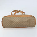 CELINE Macadam Canvas Hand Bag PVC Leather Beige Gold Auth 173793-6