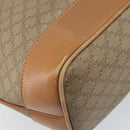 CELINE Macadam Canvas Hand Bag PVC Leather Beige Gold Auth 173793-17