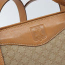 CELINE Macadam Canvas Hand Bag PVC Leather Beige Gold Auth 173793-18