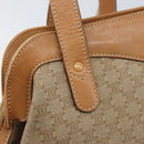 CELINE Macadam Canvas Hand Bag PVC Leather Beige Gold Auth 173793-10
