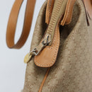 CELINE Macadam Canvas Hand Bag PVC Leather Beige Gold Auth 173793-19