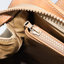 CELINE Macadam Canvas Hand Bag PVC Leather Beige Gold Auth 173793-23