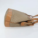 CELINE Macadam Canvas Hand Bag PVC Leather Beige Gold Auth 173793-3