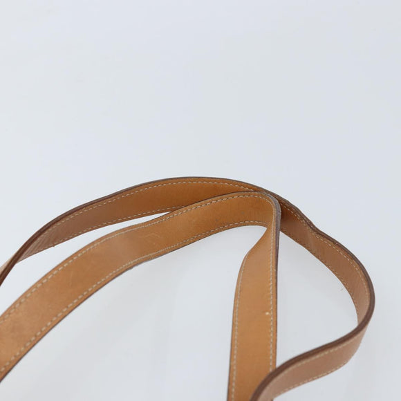CELINE Macadam Canvas Hand Bag PVC Leather Beige Gold Auth 173793