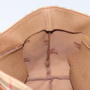 Burberrys Nova Check Hand Bag Canvas Beige Gold Auth 173795-18