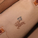 Burberrys Nova Check Hand Bag Canvas Beige Gold Auth 173795-12