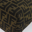 FENDI Zucca Canvas Handtasche Schwarz Braun Auth 173796-15