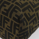 FENDI Zucca Canvas Handtasche Schwarz Braun Auth 173796-17