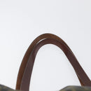 FENDI Zucca Canvas Handtasche Schwarz Braun Auth 173796-14