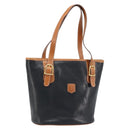CELINE Tote Bag Leather Black Gold Auth 173798A-1