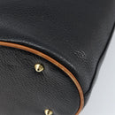 CELINE Tote Bag Leather Black Gold Auth 173798A-16