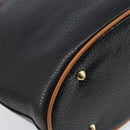CELINE Tote Bag Leather Black Gold Auth 173798A-17