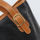CELINE Tote Bag Leather Black Gold Auth 173798A-9