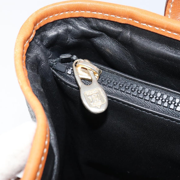 CELINE Tote Bag Leather Black Gold Auth 173798A