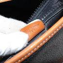 CELINE Tote Bag Leather Black Gold Auth 173798A-12