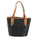 CELINE Tote Bag Leather Black Gold Auth 173798A-2