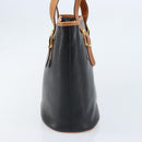CELINE Tote Bag Leather Black Gold Auth 173798A-3