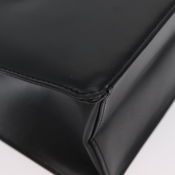 GIVENCHY Hand Bag Leather 2way Black Gold Auth 173799