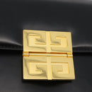 GIVENCHY Hand Bag Leather 2way Black Gold Auth 173799-19