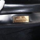 GIVENCHY Hand Bag Leather 2way Black Gold Auth 173799-20
