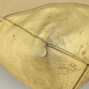 CELINE Tote Bag Leather Gold Auth 173800-16