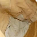 CELINE Tote Bag Leather Gold Auth 173800-18
