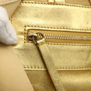 CELINE Tote Bag Leather Gold Auth 173800-20