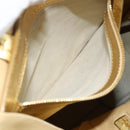 CELINE Tote Bag Leather Gold Auth 173800-21