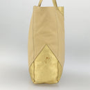 CELINE Tote Bag Leather Gold Auth 173800-3