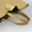 CELINE Tote Bag Leather Gold Auth 173800-7