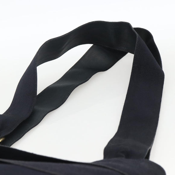 Salvatore Ferragamo Tote Bag Canvas Navy Gold Auth 173801