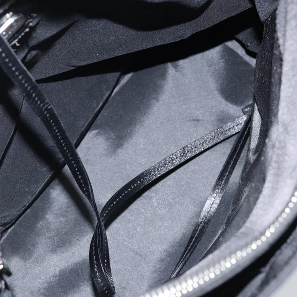 FENDI Tote Bag Nylon Black Silver Auth 173802