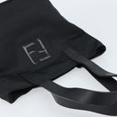 FENDI Tote Bag Nylon Black Silver Auth 173802-6