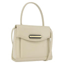 GIVENCHY Hand Bag Leather 2way Beige Auth 173803-1