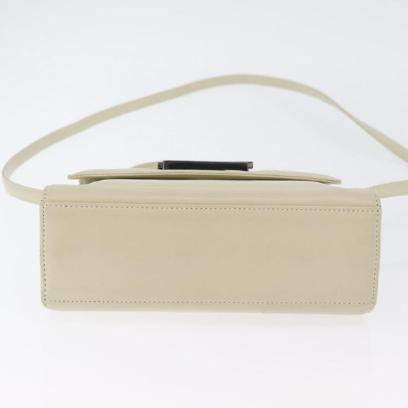 GIVENCHY Hand Bag Leather 2way Beige Auth 173803