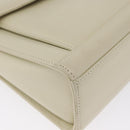 GIVENCHY Hand Bag Leather 2way Beige Auth 173803-10