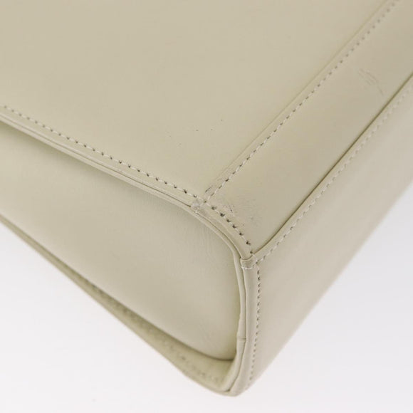 GIVENCHY Hand Bag Leather 2way Beige Auth 173803