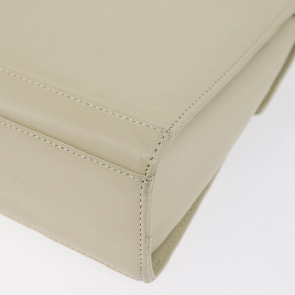 GIVENCHY Hand Bag Leather 2way Beige Auth 173803