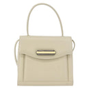 GIVENCHY Hand Bag Leather 2way Beige Auth 173803-13