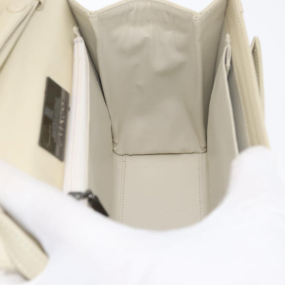 GIVENCHY Hand Bag Leather 2way Beige Auth 173803