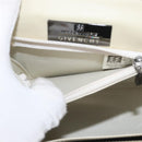 GIVENCHY Hand Bag Leather 2way Beige Auth 173803-23