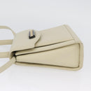 GIVENCHY Hand Bag Leather 2way Beige Auth 173803-4