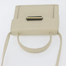 GIVENCHY Hand Bag Leather 2way Beige Auth 173803-6