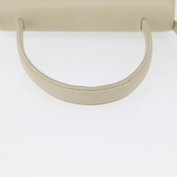 GIVENCHY Hand Bag Leather 2way Beige Auth 173803