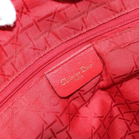 Christian Dior Lady Dior Handtasche Nylon Rosa Gold Auth 173806