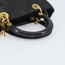 Christian Dior Lady Dior Handtasche Nylon Rosa Gold Auth 173806-7