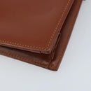 Christian Dior Clutch Bag Leather Brown Gold Auth 173808-10