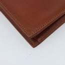 Christian Dior Clutch Bag Leather Brown Gold Auth 173808-11