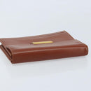 Christian Dior Clutch Bag Leather Brown Gold Auth 173808-6