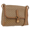 CELINE Macadam Canvas Shoulder Bag PVC Beige Gold Auth 173810-1